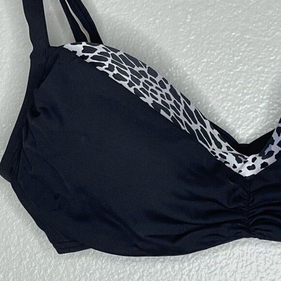 Coco Reef Black Diva Power Underwire Bikini Top Size 32/34C New With Tags - Picture 7 of 16